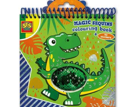 Carte de colorat cu paiete magice (bl/gr)