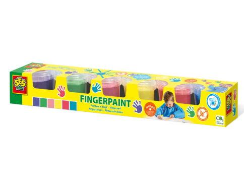 Set acuarele de copii pentru pictat cu degetele 6 x 120 ml