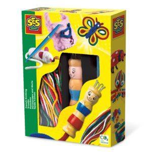 Set de tricotat de jucarie cu papusa frantuzeasca