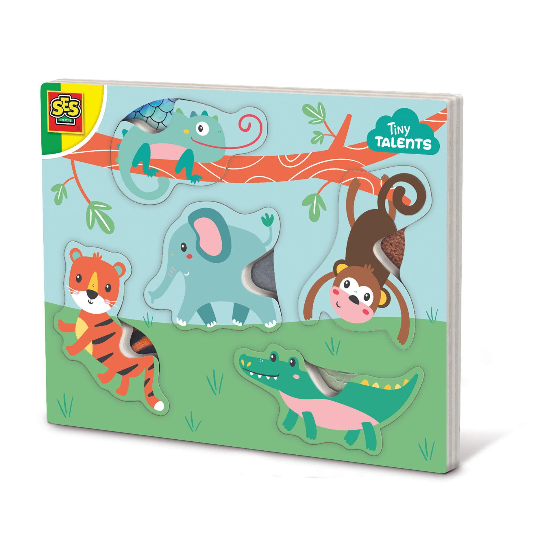 Puzzle din lemn – Animale cu textura