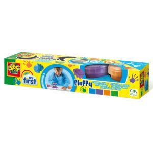 My first - Set acuarele pufoase pentru degete 4 x 120 ml