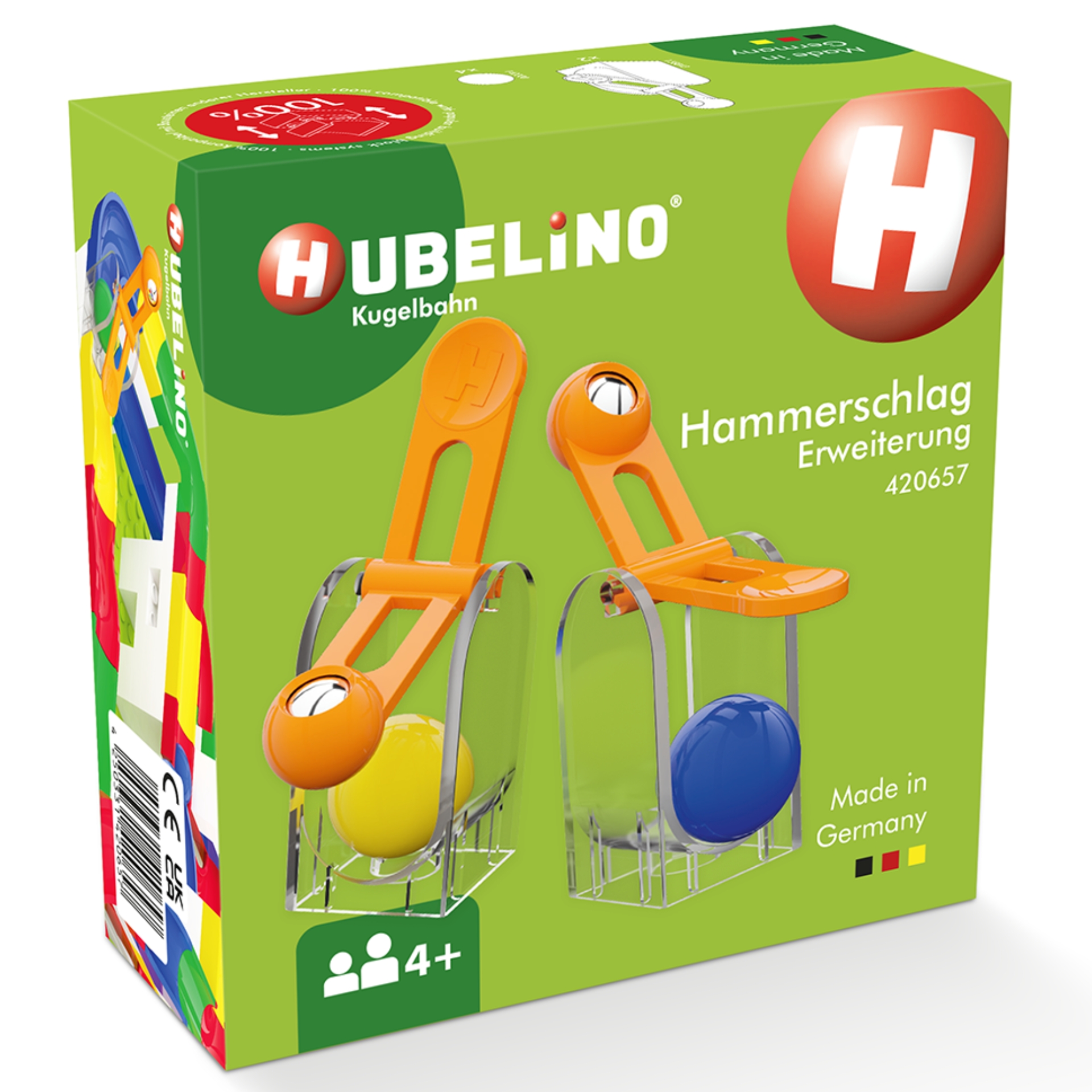 Jucarie copii Marble Run Hubelino - extensie ciocan gravitational (6 piese)