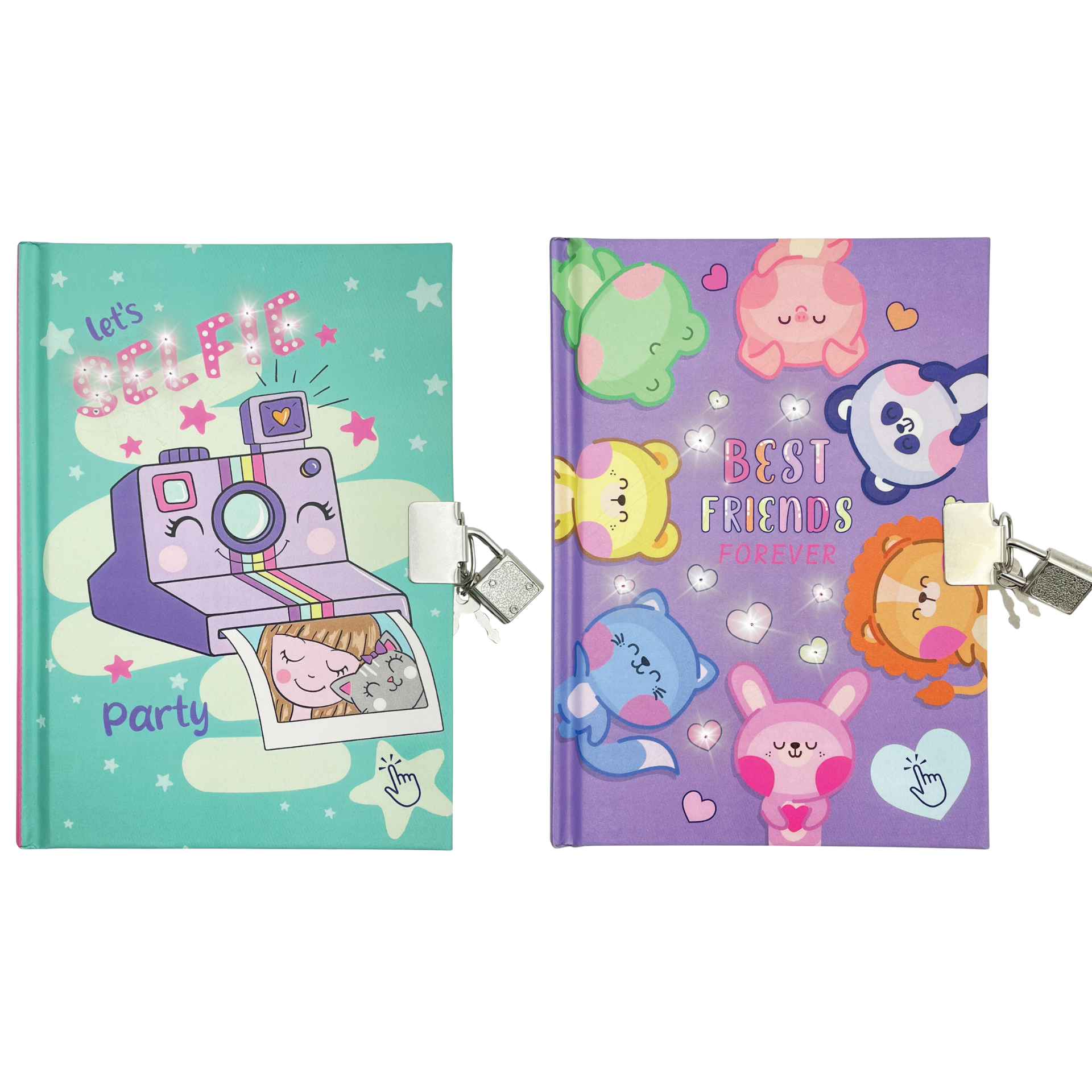 Jurnal cu LED, cu cutie cadou, 80 de pagini, 13 x 18 cm (6 buc/display)