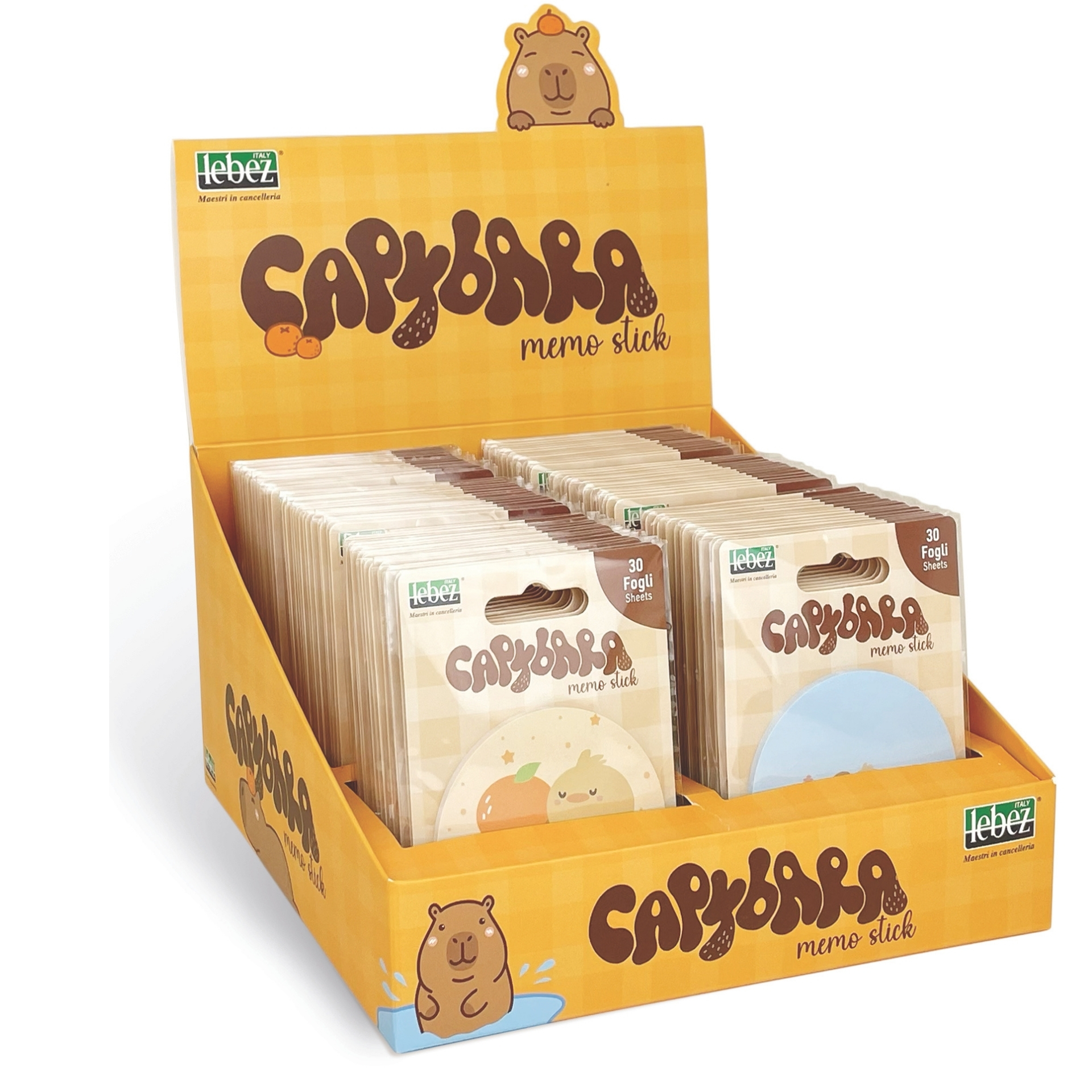 Bloc notes adeziv, Capibara, 6 modele (84 blistere/display)