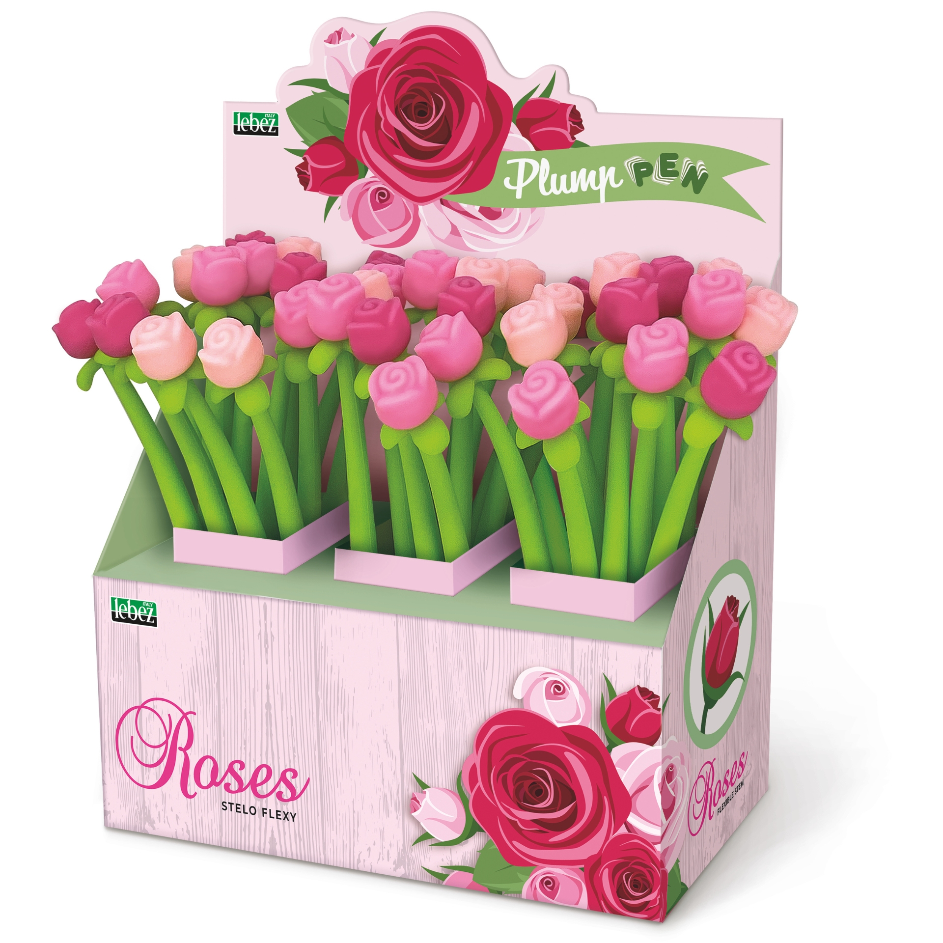 Pix flexibil Roses, ø 2 cm (36 buc/display)