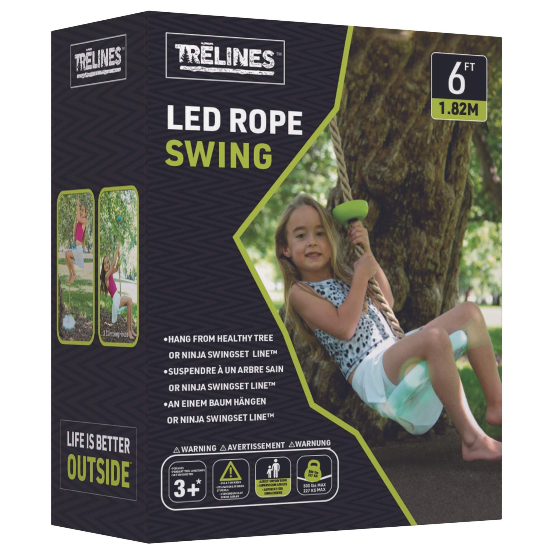 Leagan cu franghie de alpinism cu LED (1.82 m)