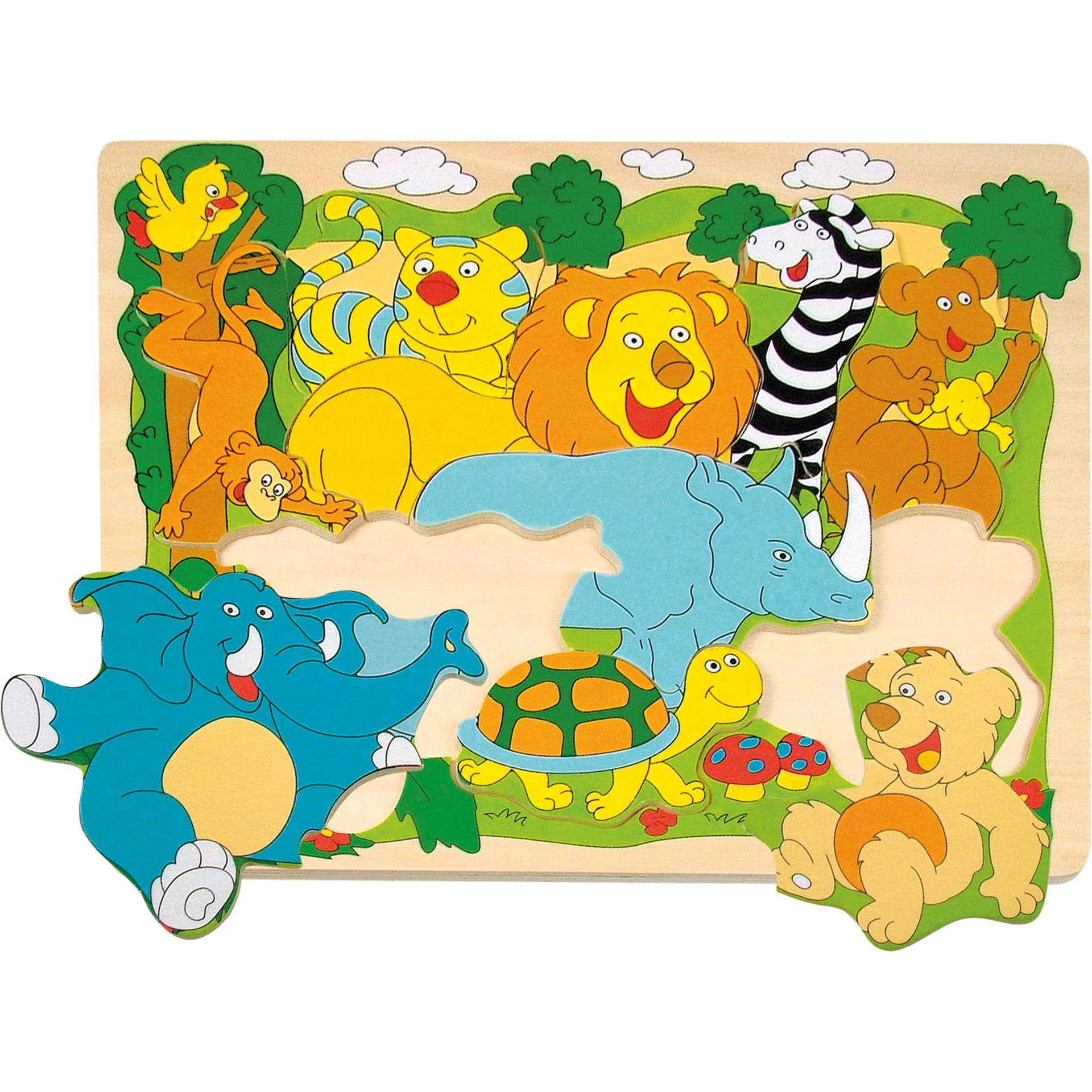 Puzzle din lemn – Animale africane