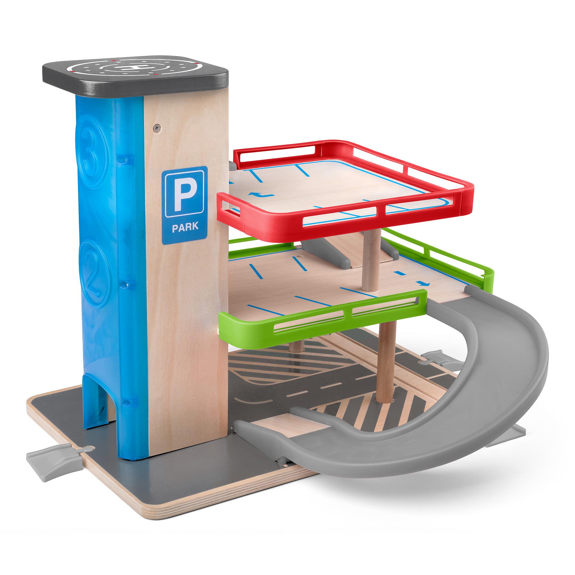 Jucarie din lemn – Garaj cu lift si accesorii