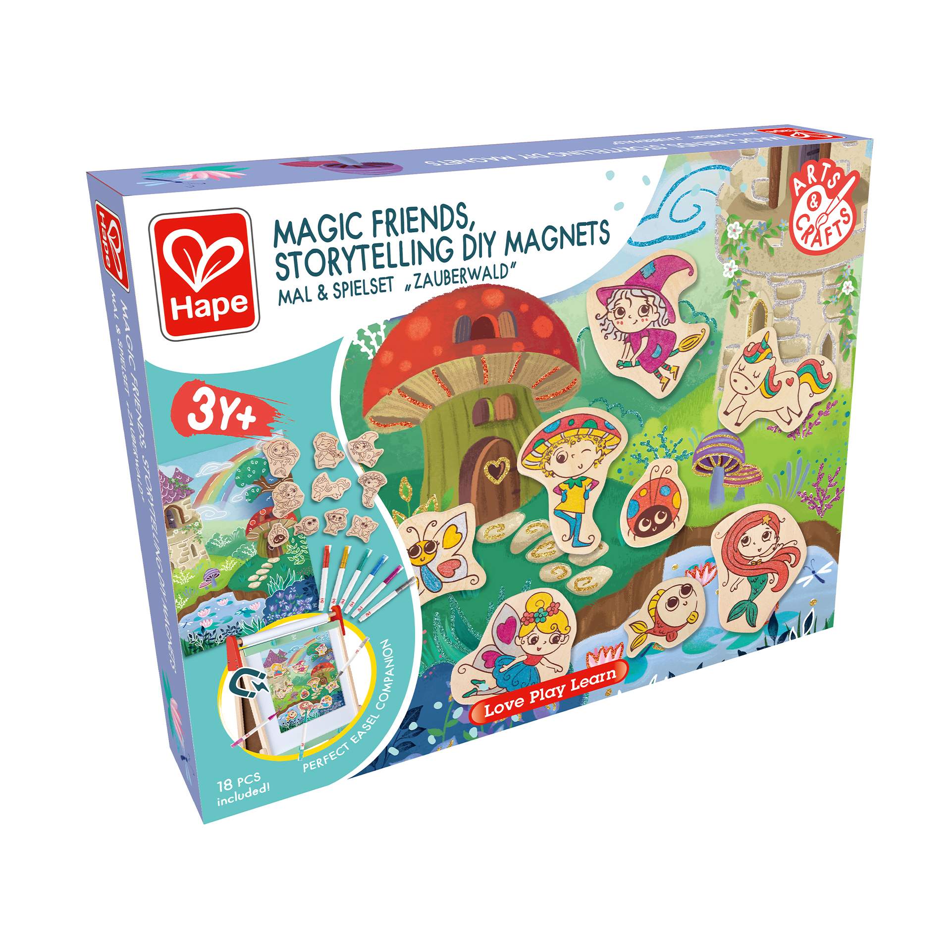 Kit de creat magneti pentru copii cu tematica Fantasy - 17 piese