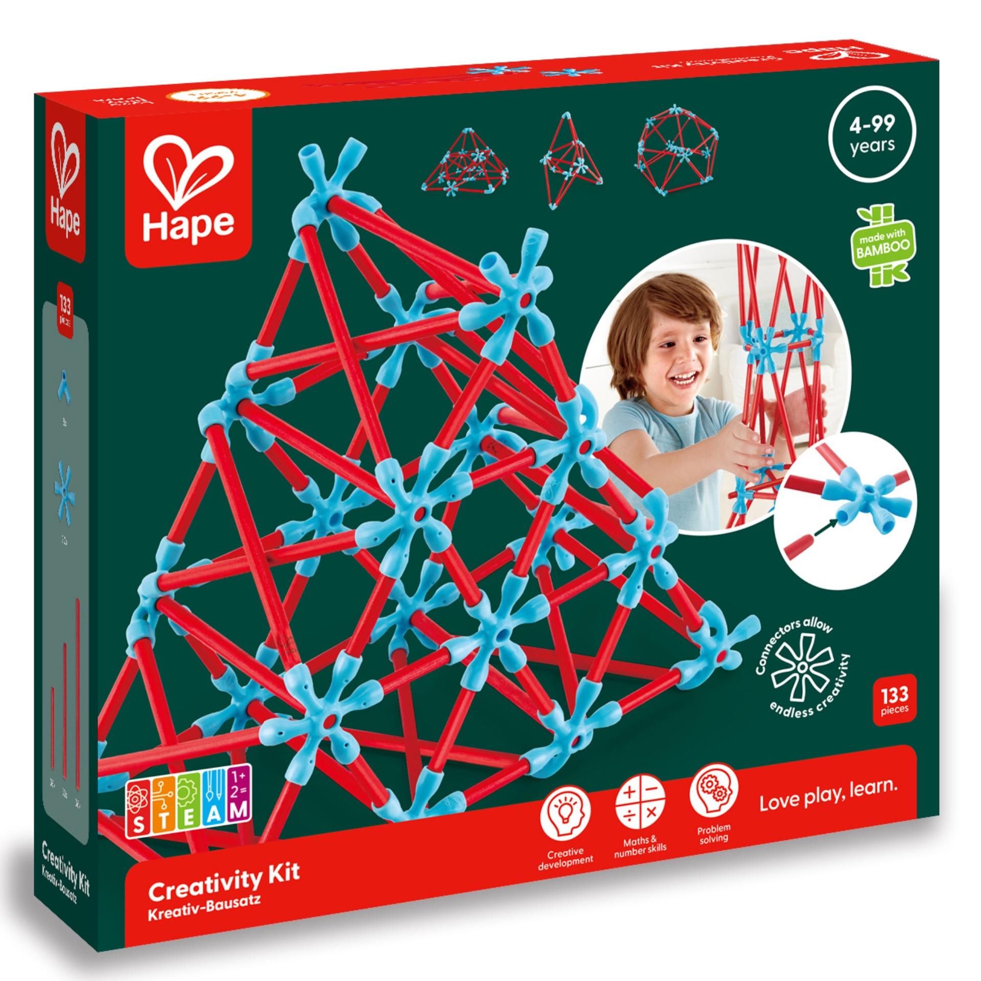 Jucarie din bambus Flexistix – Constructor creativ (133 piese)