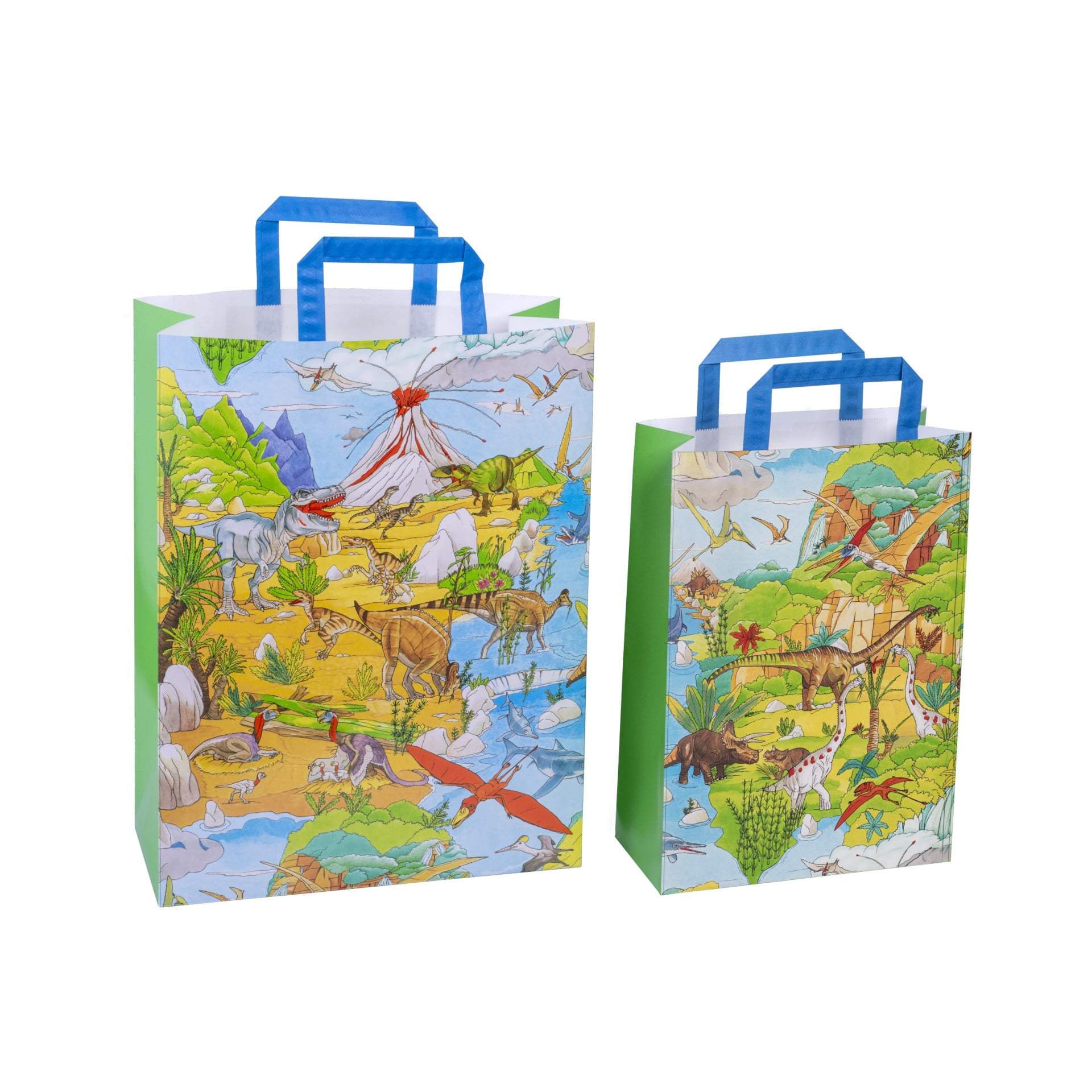 Sacosa cadou din hartie - Lumea Dinozaurilor (L - 32 x 14 x 42cm, 90g)