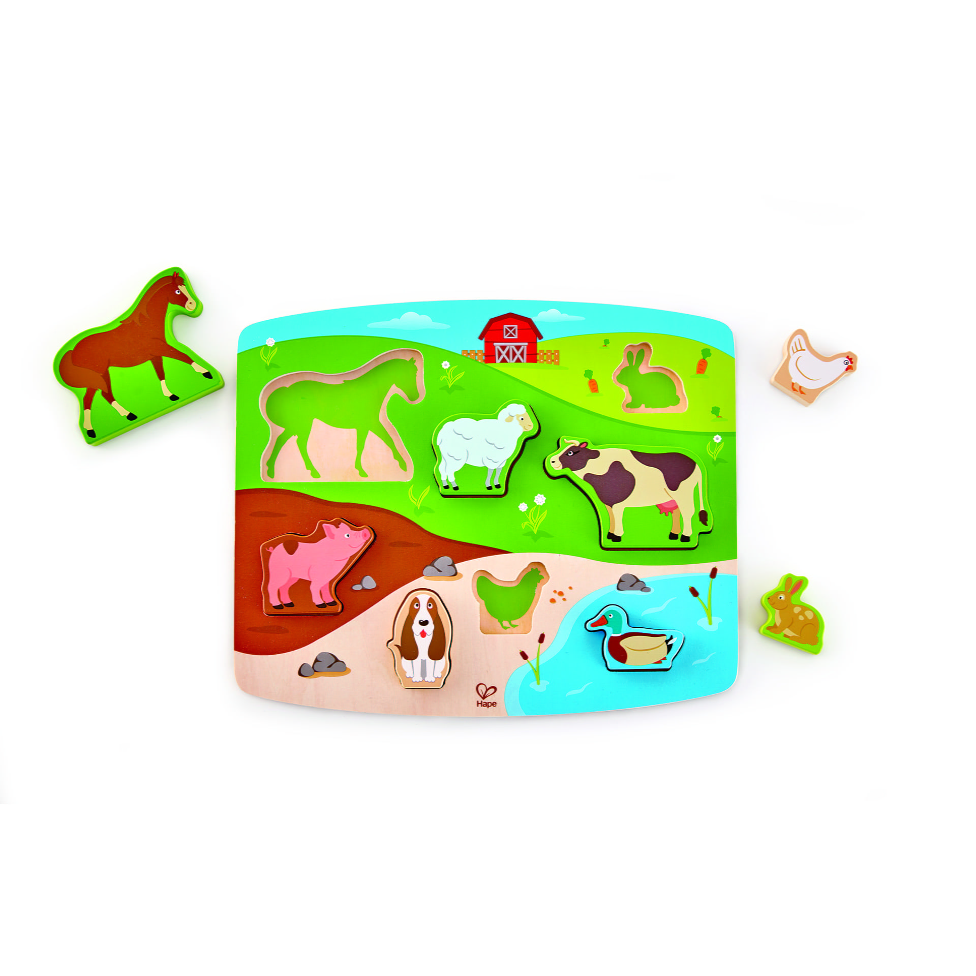 Puzzle din lemn – Animale de la ferma 3D