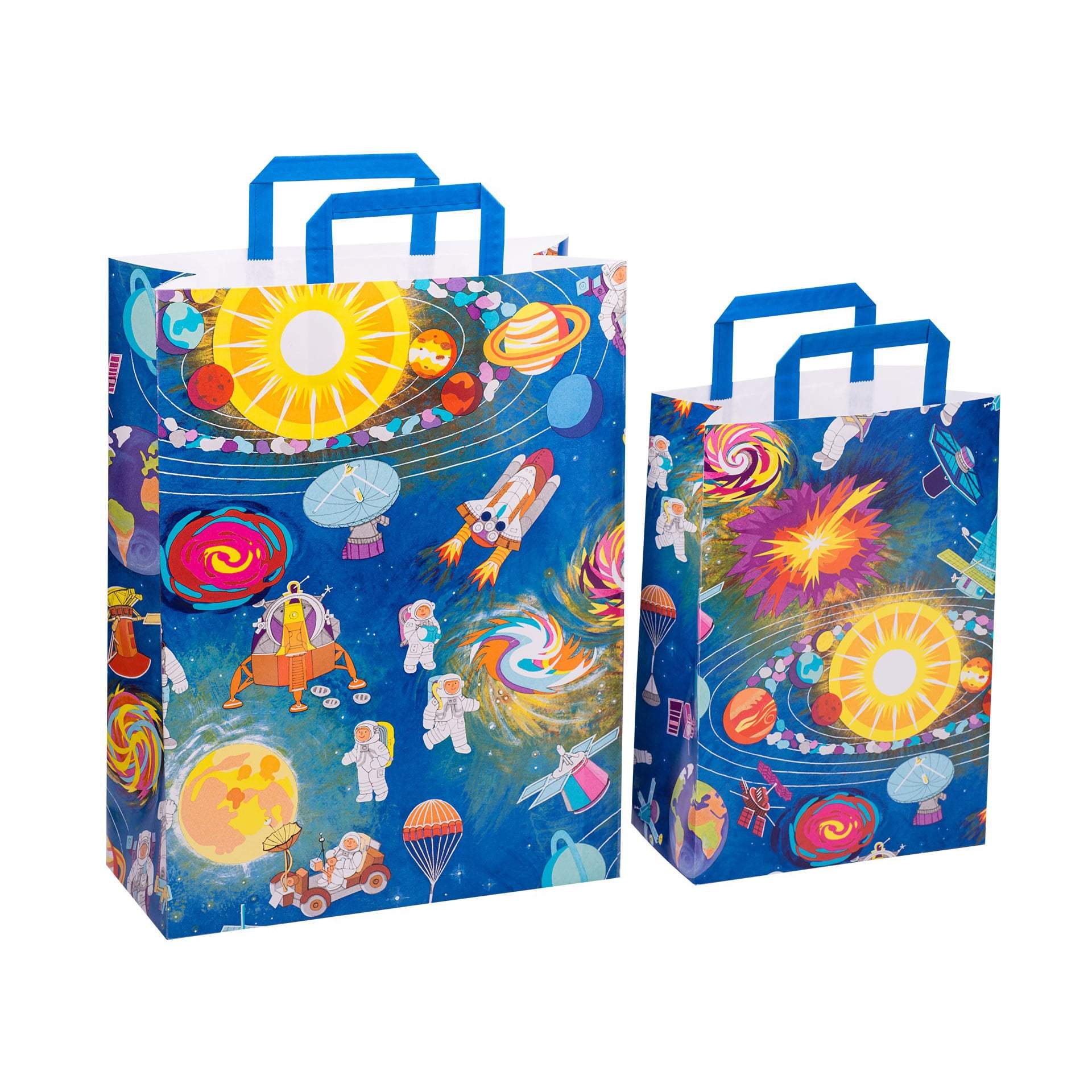 Sacosa cadou din hartie - Spatiu (L - 32 x 14 x 42cm, 90g)