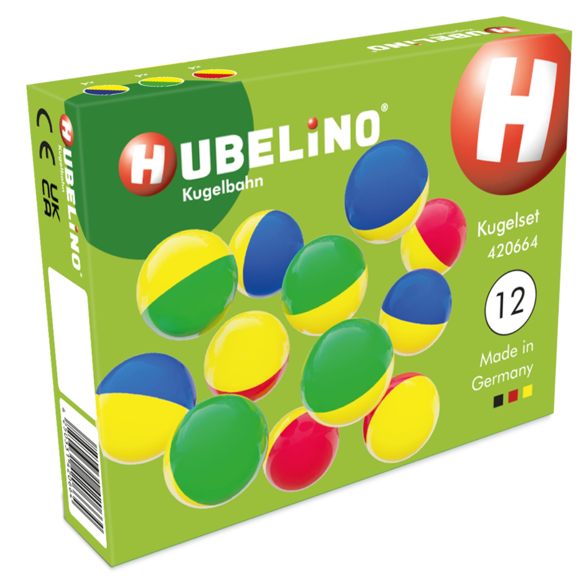 Jucarie Marble Run extensie bile 2 culori Hubelino (12 piese)