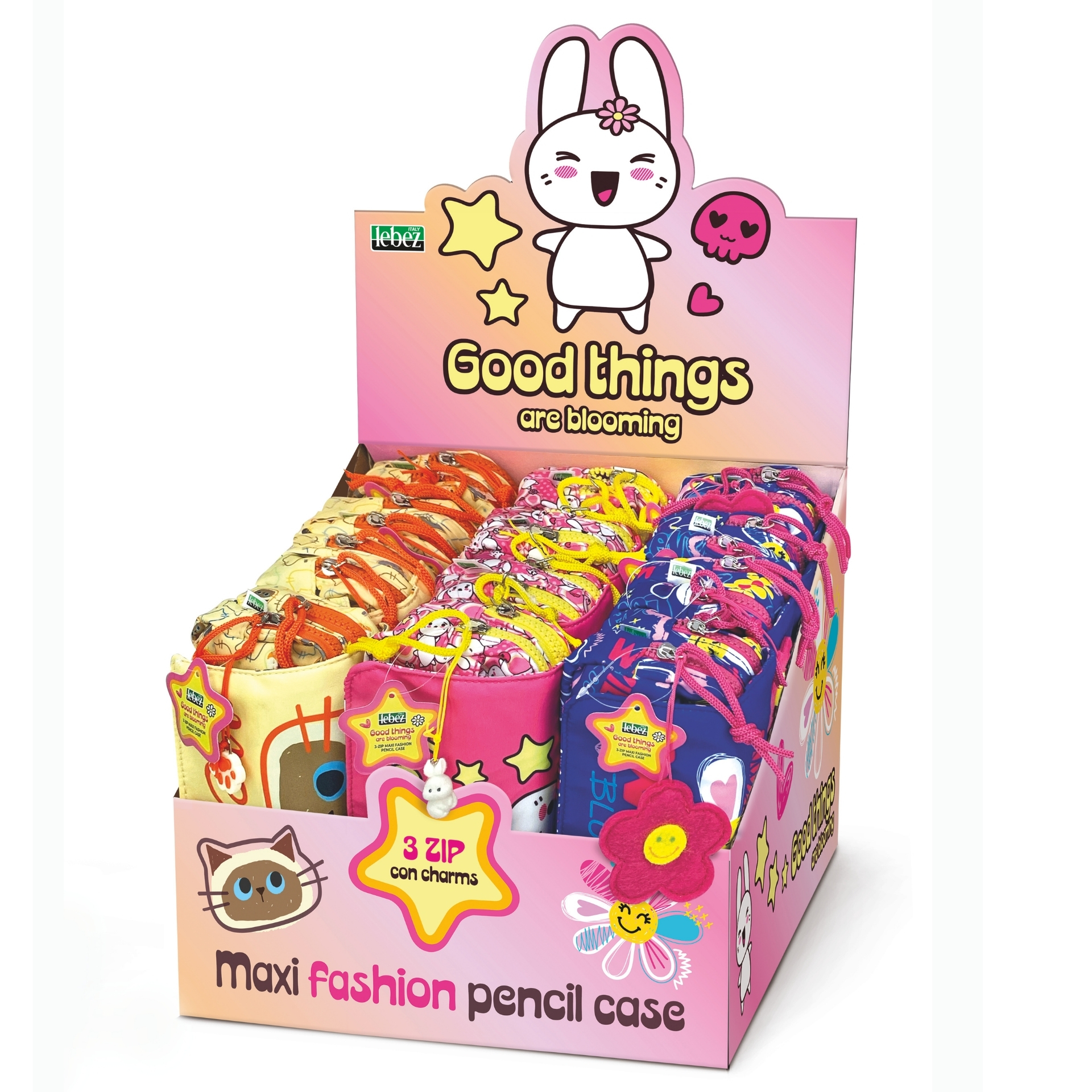 Penar Good Things Are Blooming – maxi cu 3 fermoare si charms (12 buc/display)