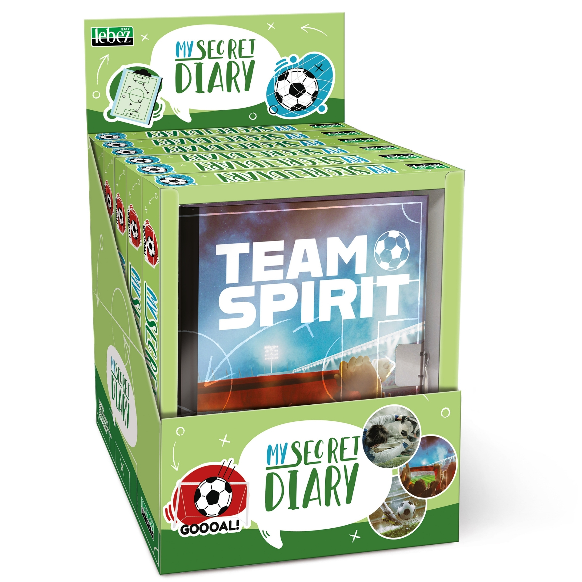 Jurnal secret Football Time cu lacat, 3 modele asortate (6 buc/display)