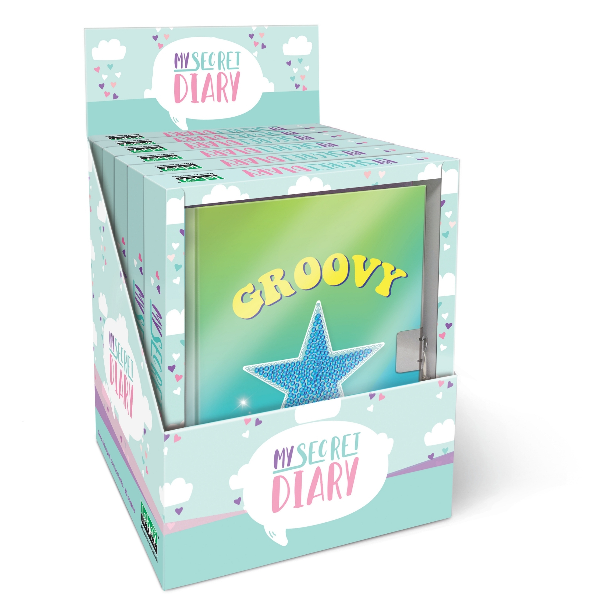 Jurnal secret Girls Power cu lacat, 3 modele asortate (6 buc/display)