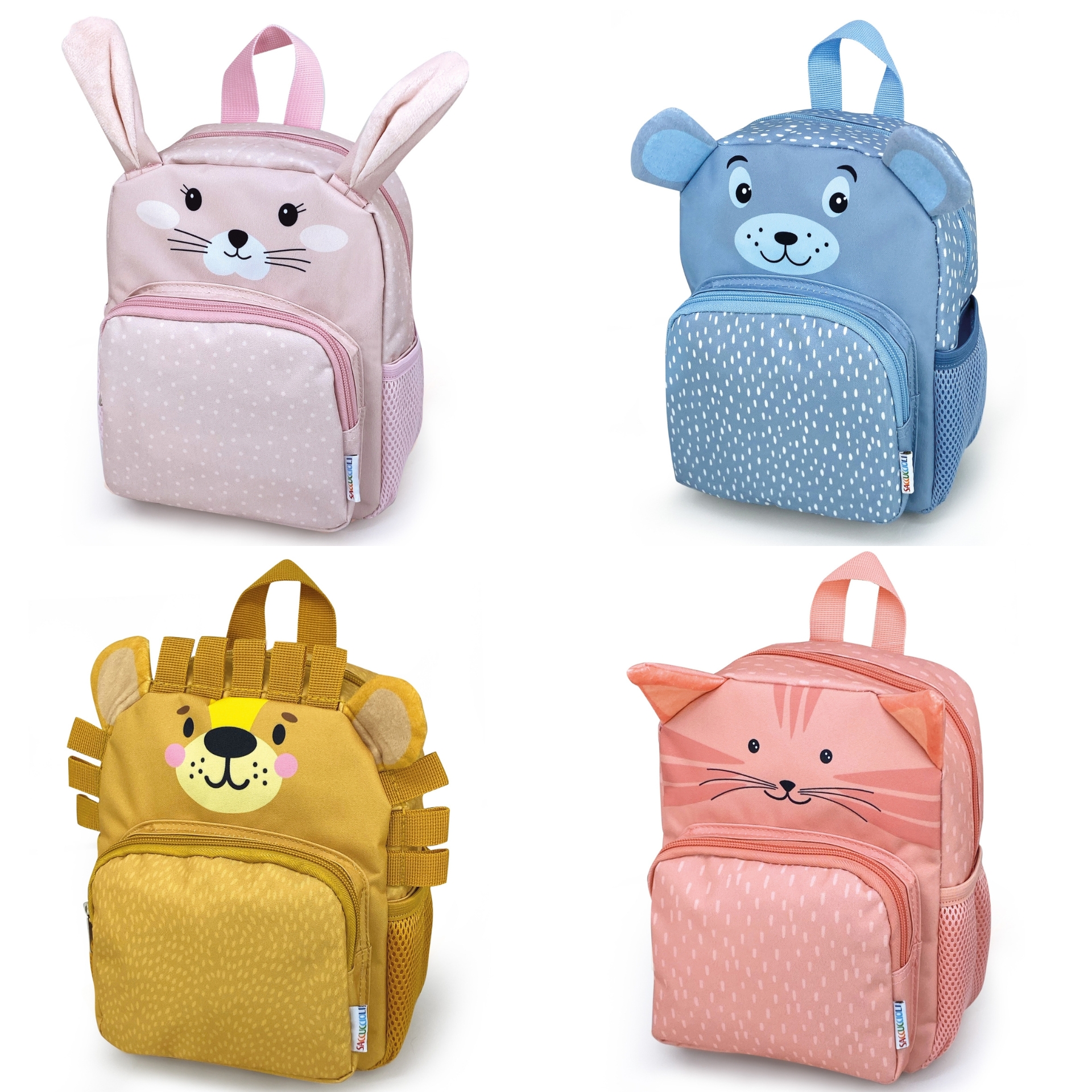 Rucsac Baby Bag – din poliuretan (PU) cu 2 compartimente si detalii in plus (4 modele asortate)