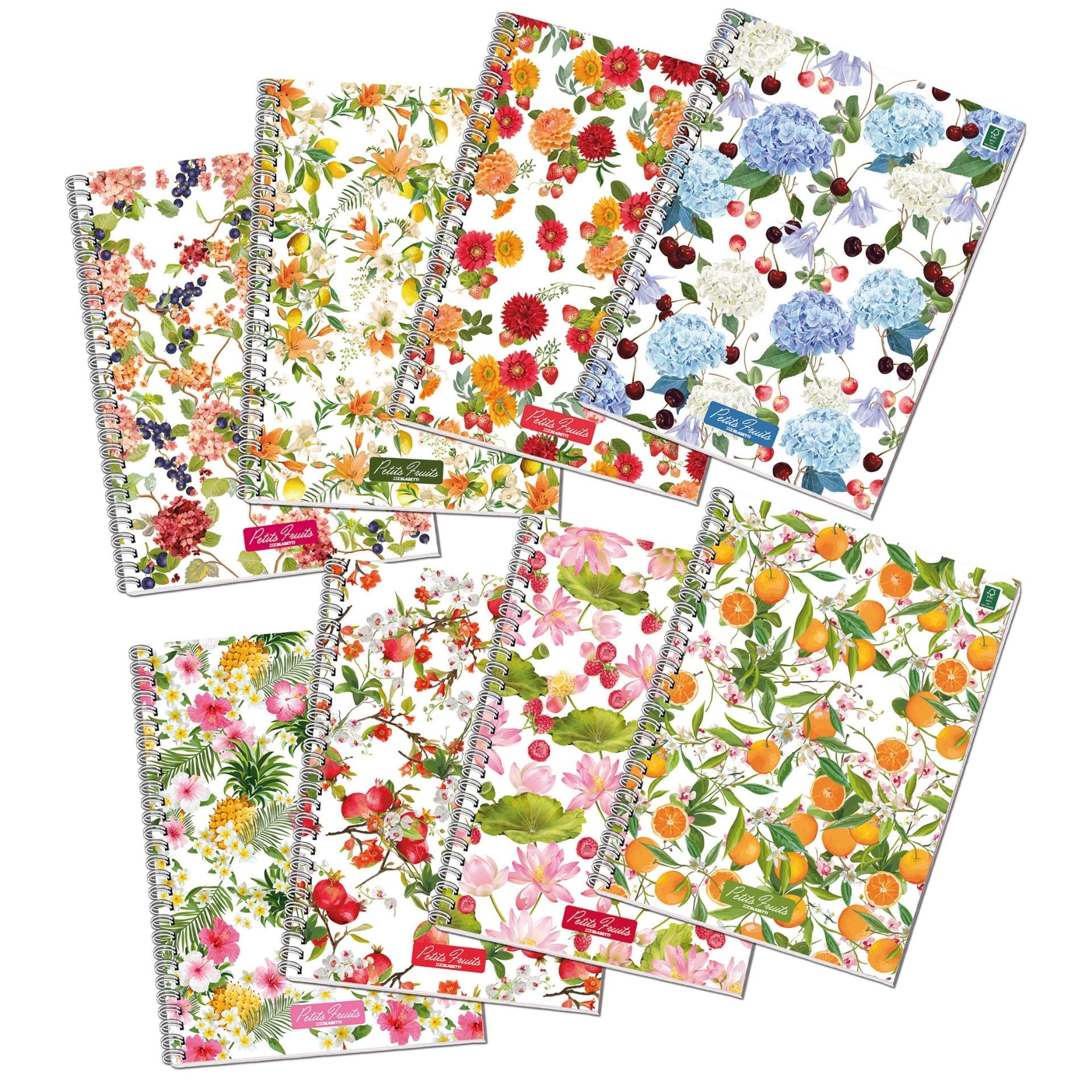 Caiet A4+ cu spirala - Petits Fruits, 80 g/m2, 80 pag. (Dictando)