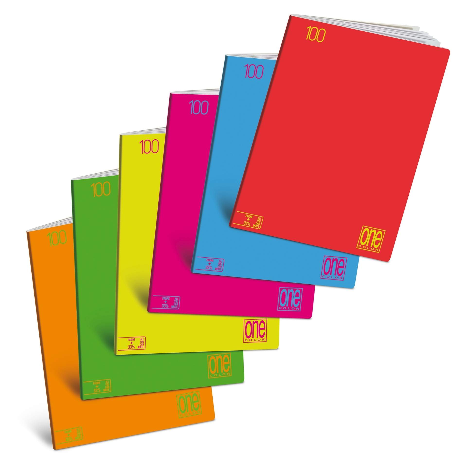 Caiet A4 cu Jolly Page - One Color Fluorescent All you can write, 100 g/m2, 48 pag. (Dictando)