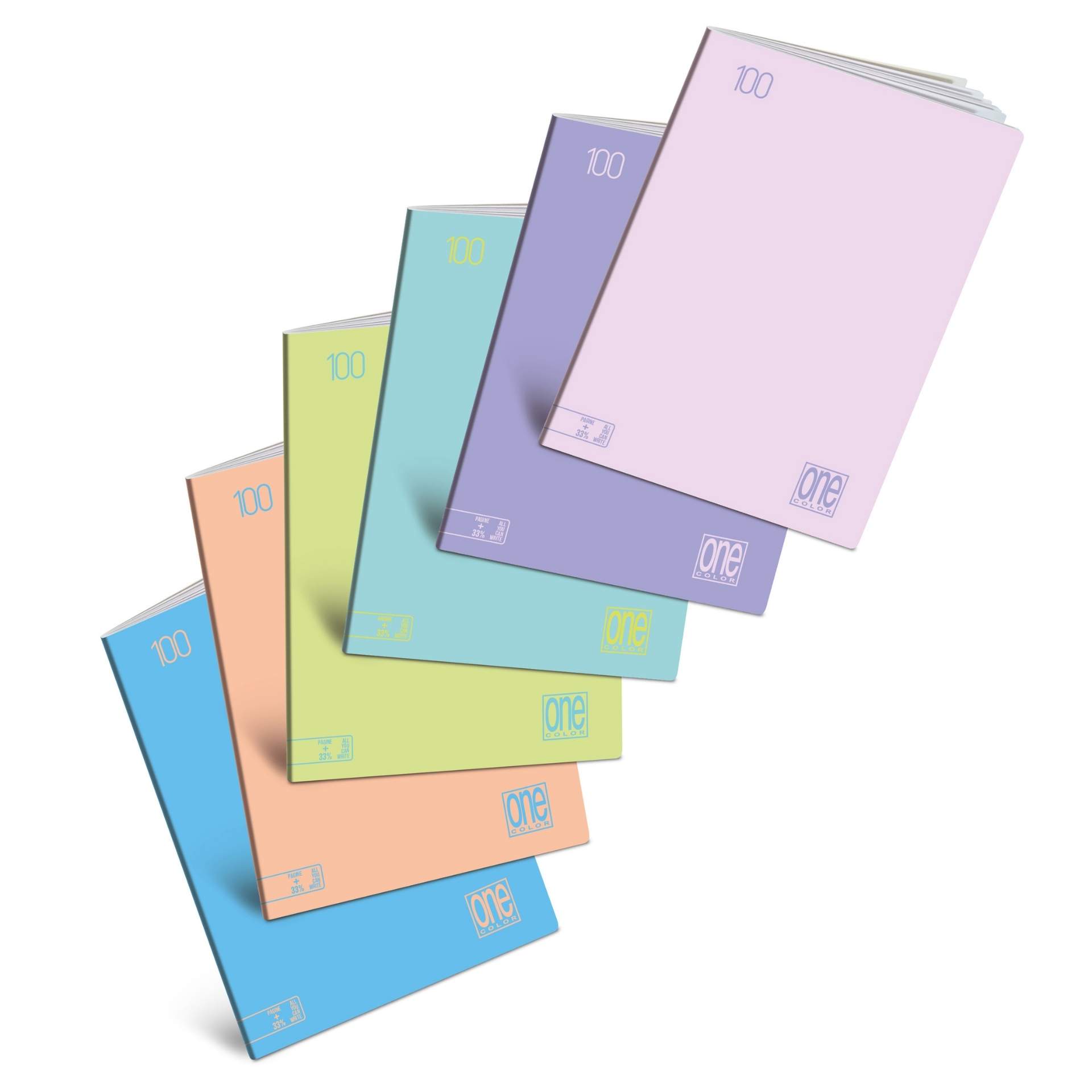 Caiet A4 cu Jolly Page - One Color Pastel All you can write, 100 g/m2, 48 pag. (Dictando)
