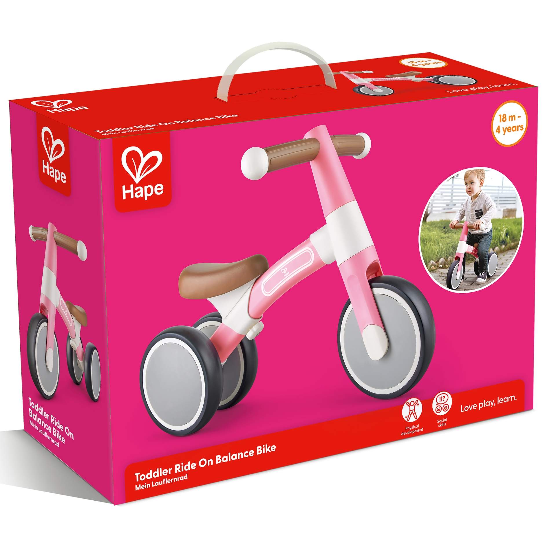 Jucarie - Bicicleta de echilibru, roz deschis
