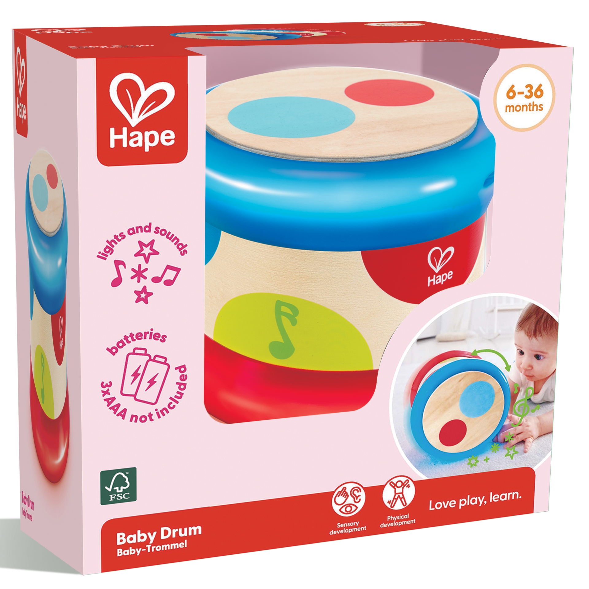 Jucarie din lemn – Toba bebelusului