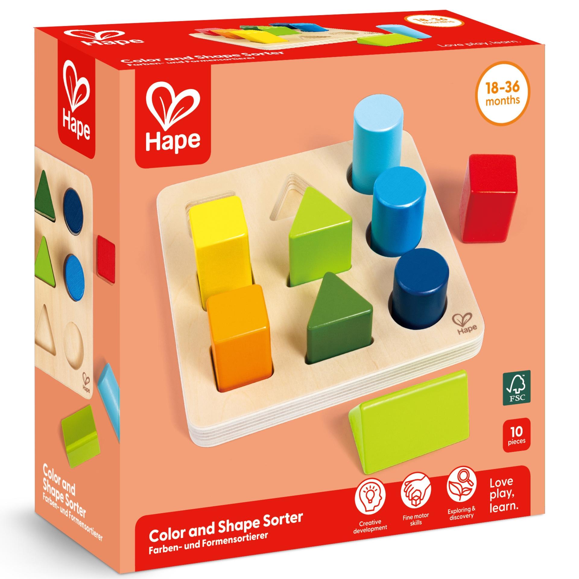 Jucarie din lemn - Sortator forme si culori