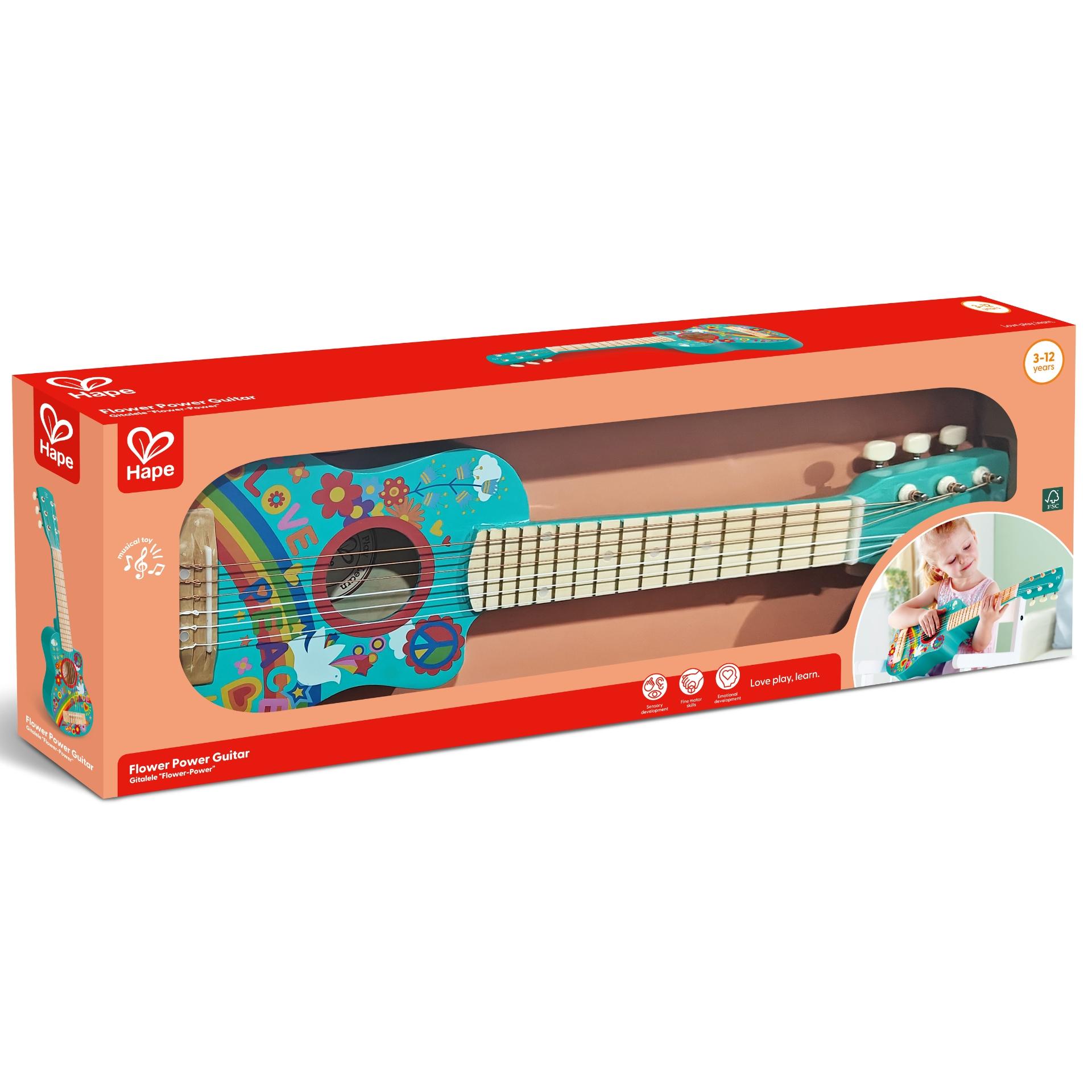 Jucarie din lemn – Chitara cu flori