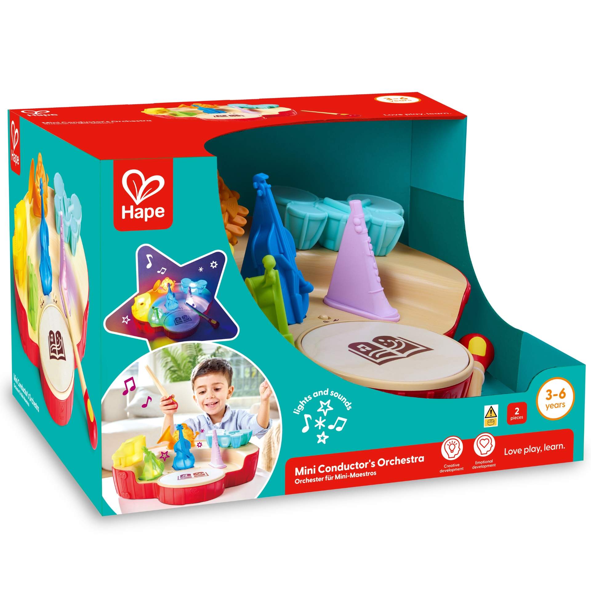 Jucarie din lemn copii - Micul dirijor de orchestra