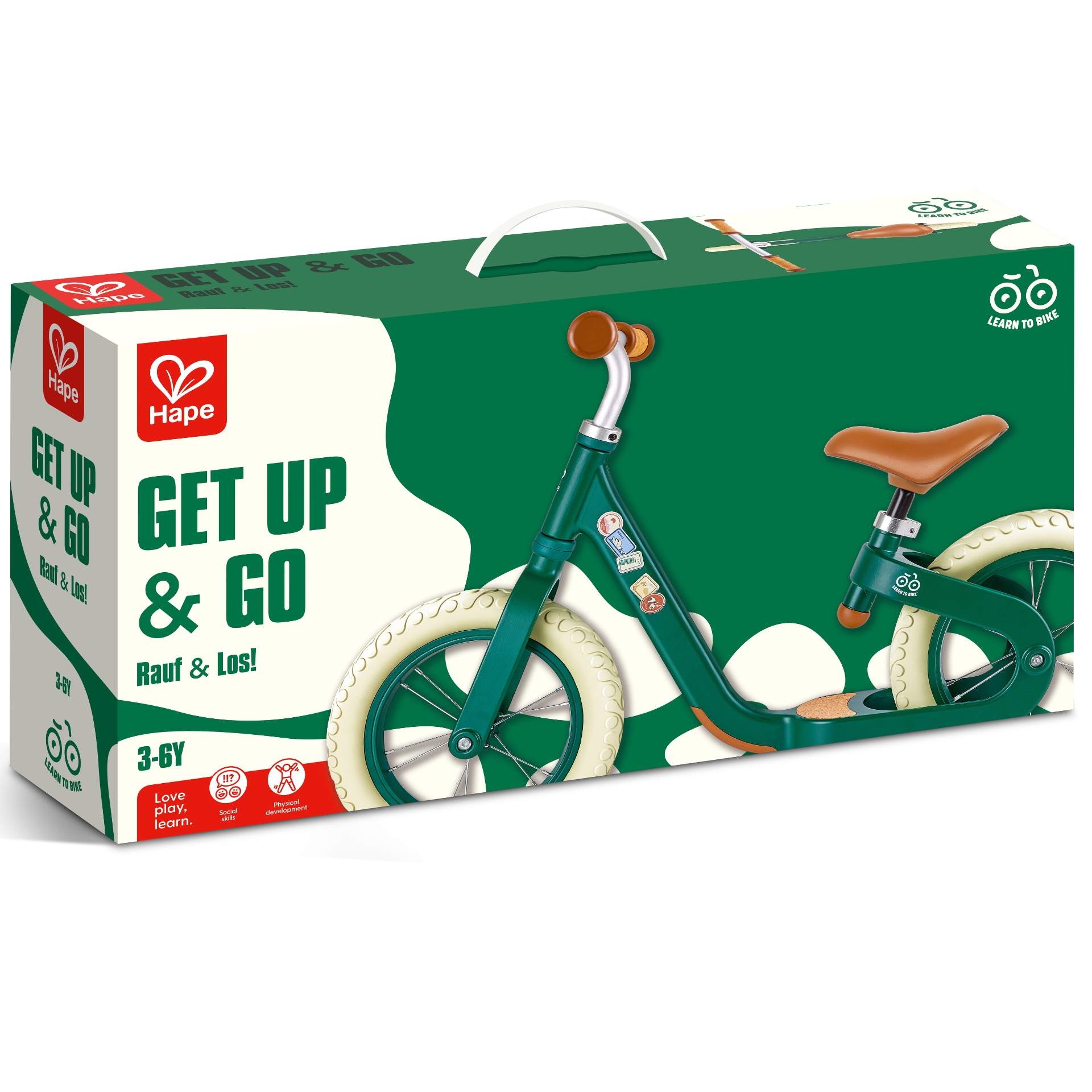 Bicicleta de echilibru pentru copii Get Up & Go – Verde