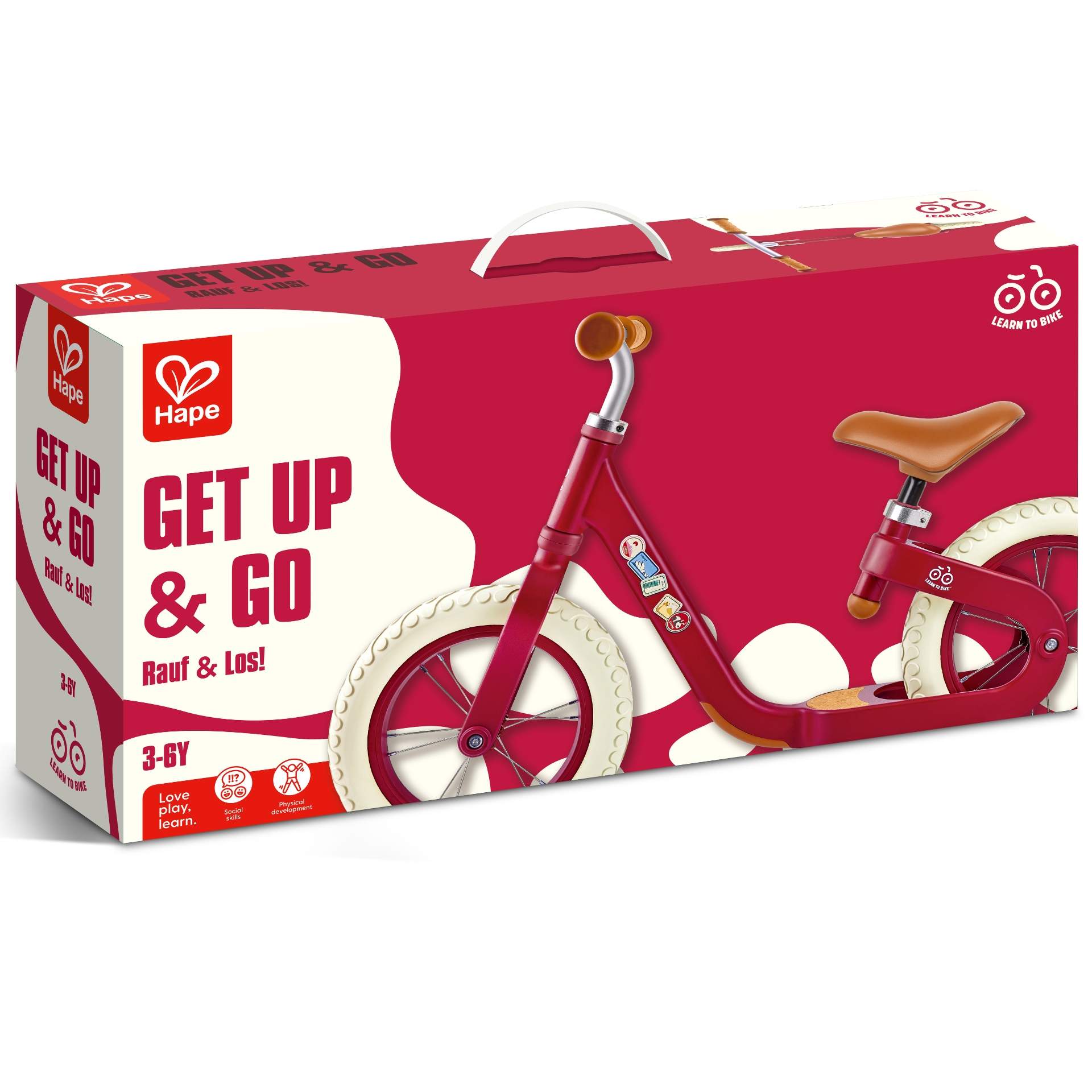 Bicicleta de echilibru pentru copii Get Up & Go – Rosie