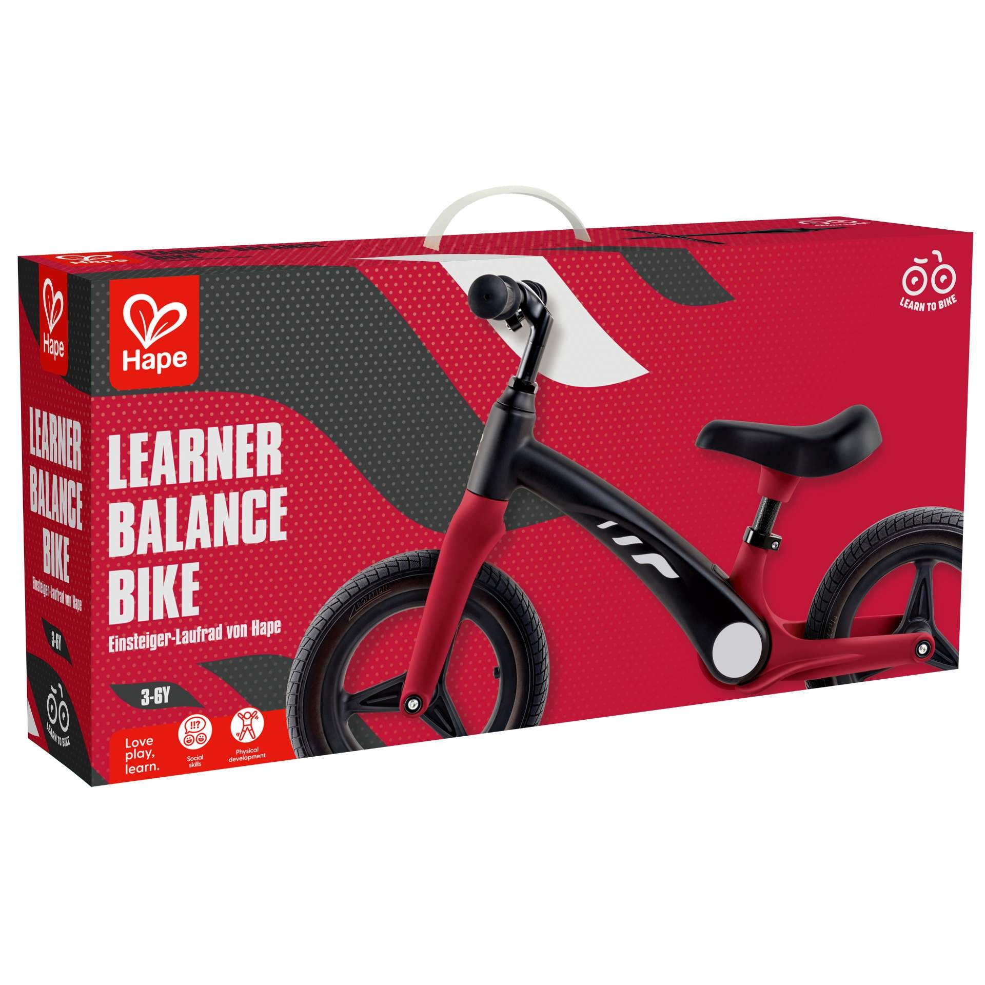 Bicicleta de echilibru pentru copii, rosie
