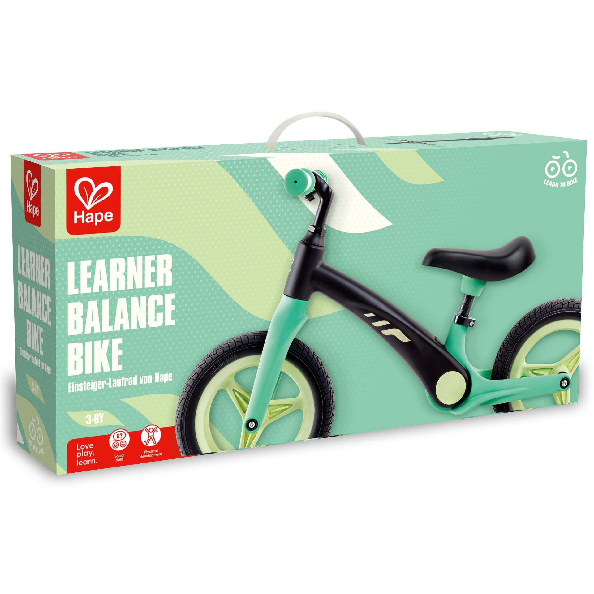 Bicicleta de echilibru pentru copii, verde