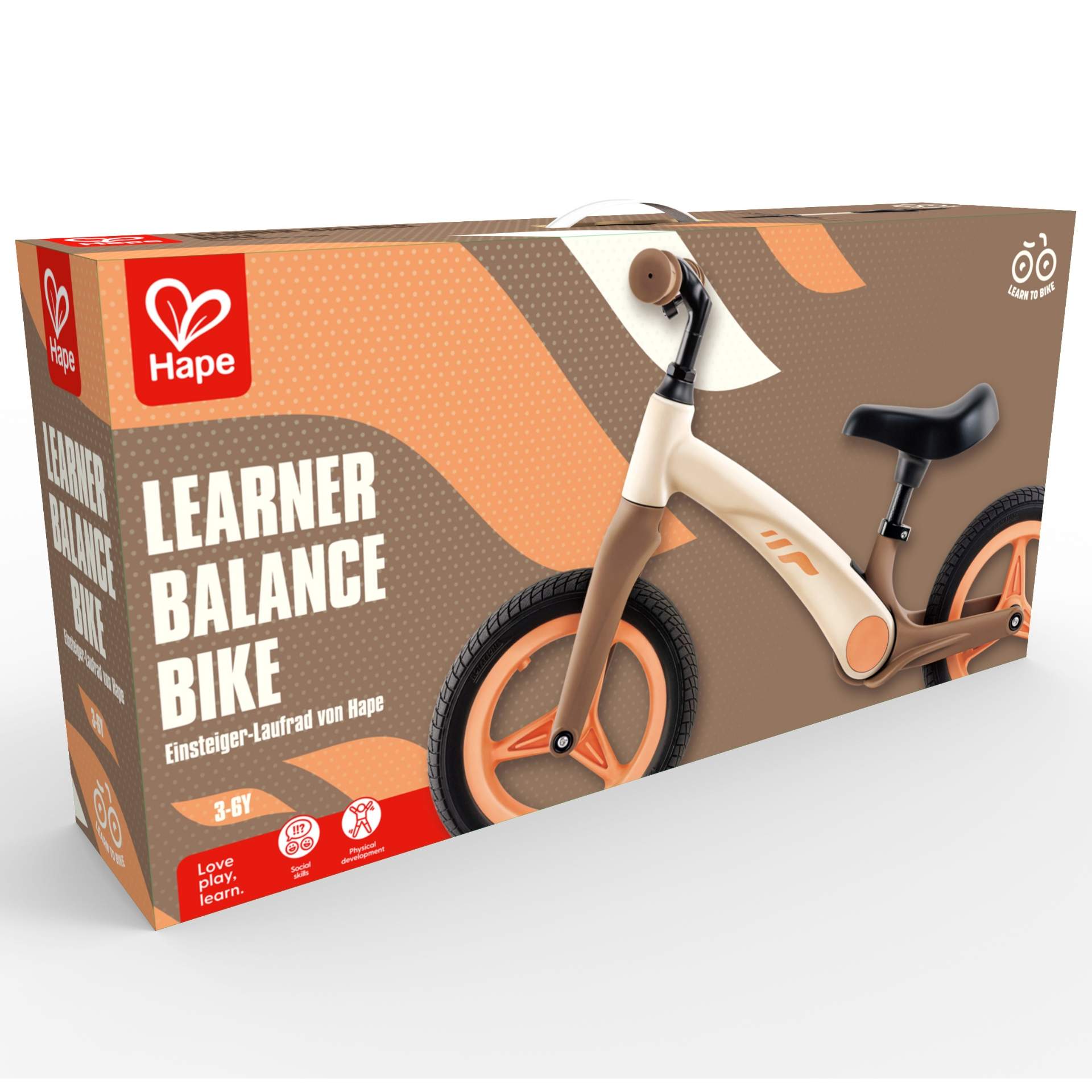 Bicicleta de echilibru pentru copii, bej