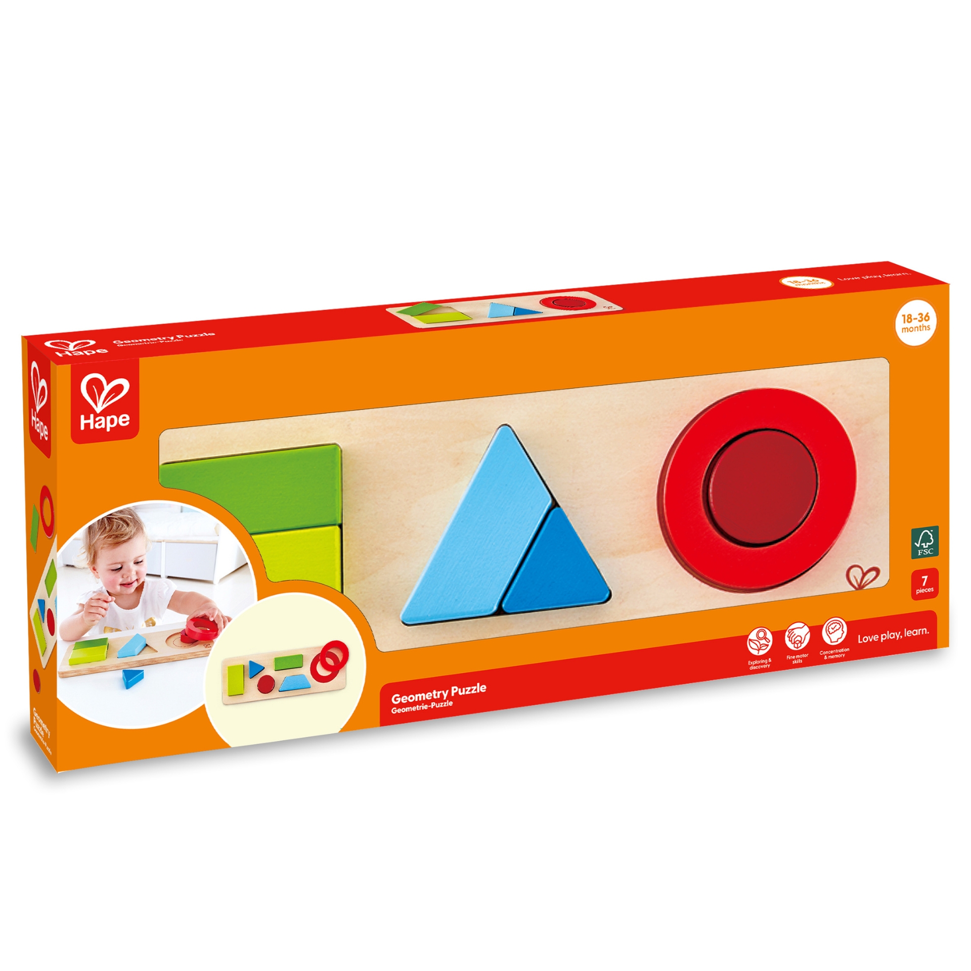 Puzzle din lemn - Geometric