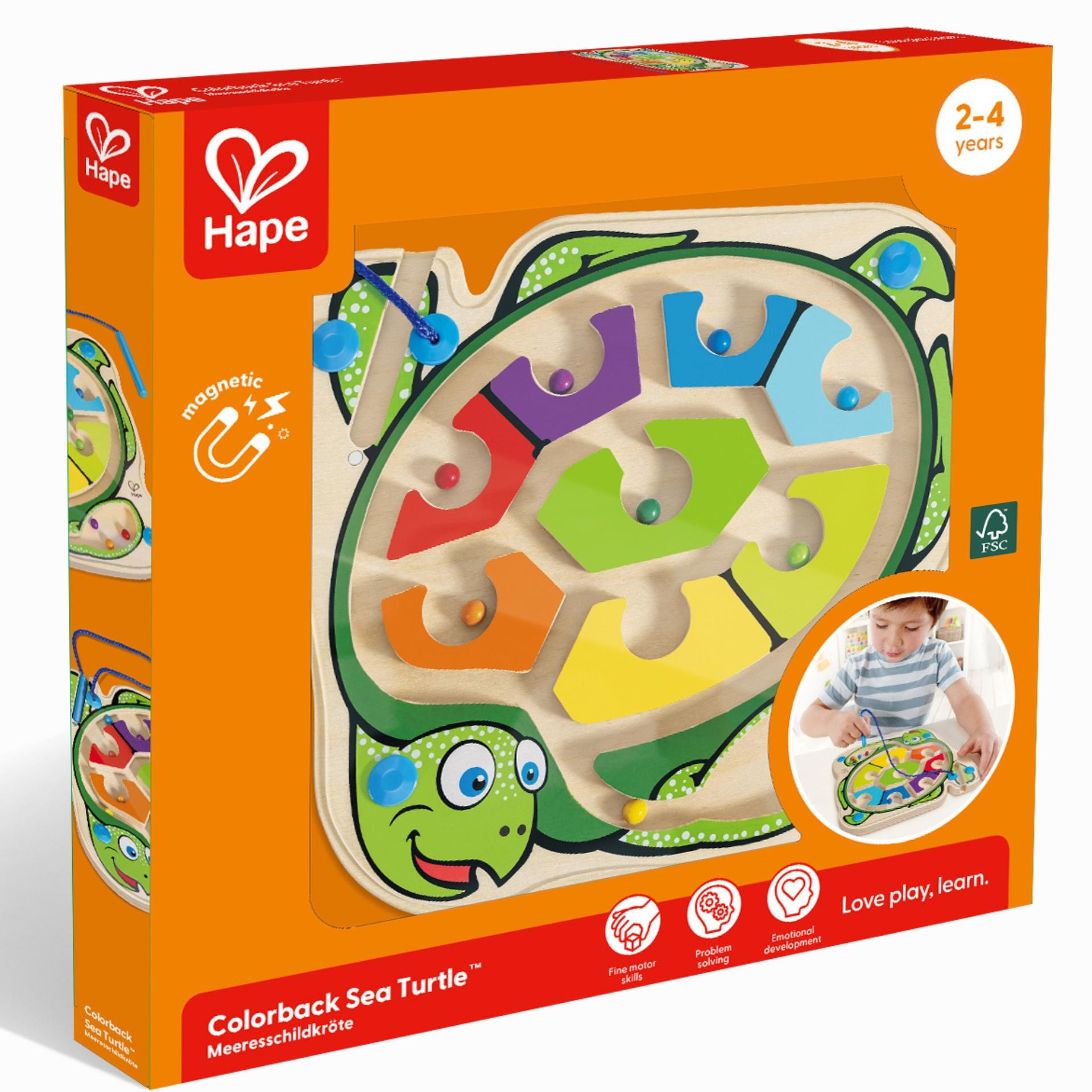 Jucarie din lemn - Labirint magnetic broasca testoasa