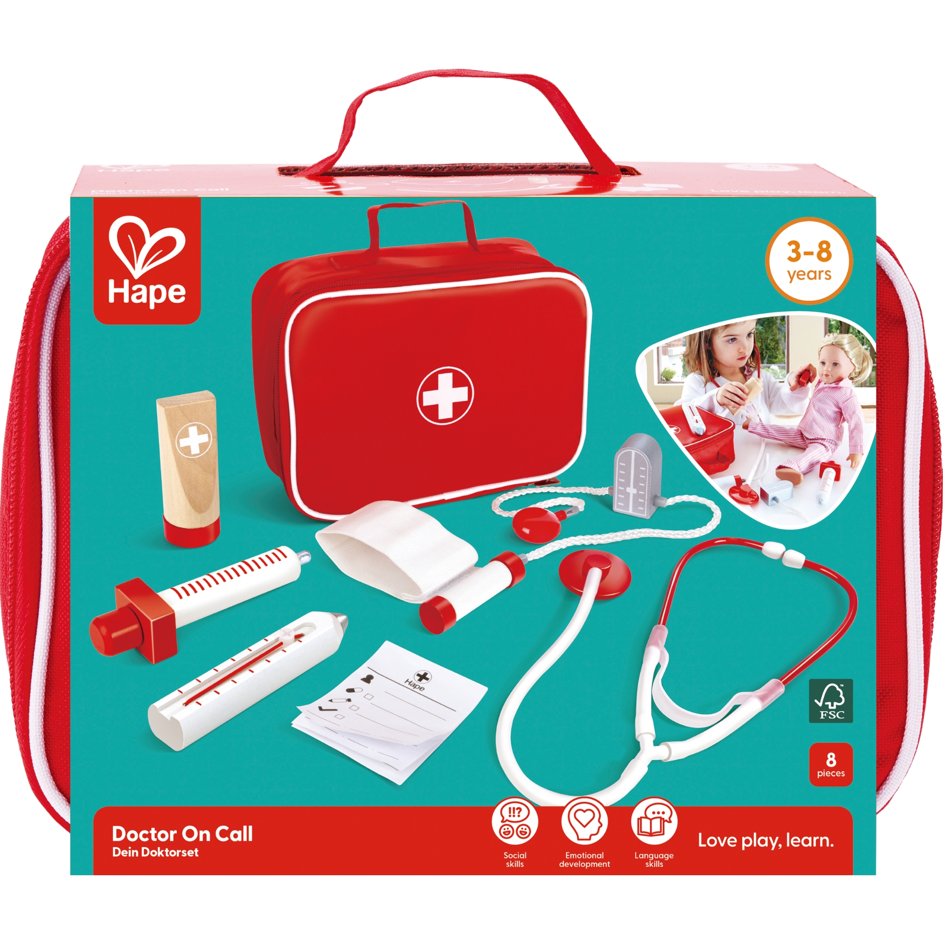 Jucarie din lemn – Set trusa de doctor