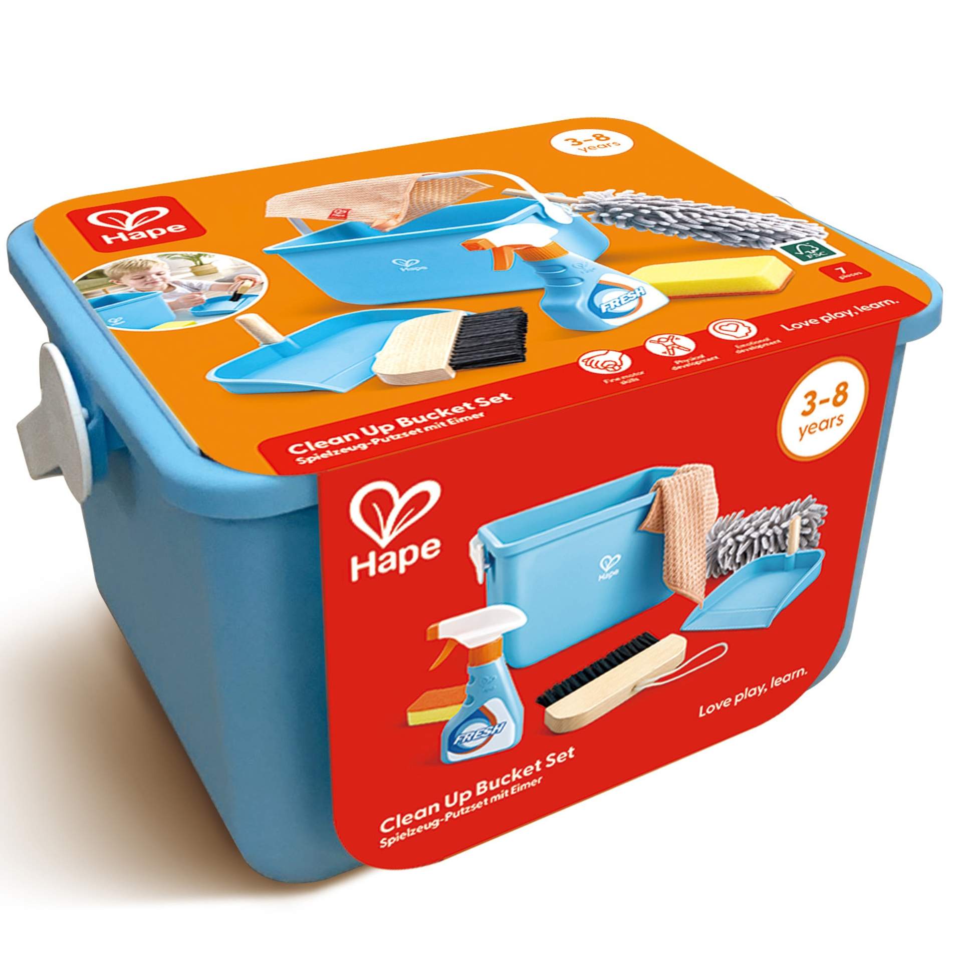 Jucarie - Set de curatenie cu galeata pentru copii (7 piese)
