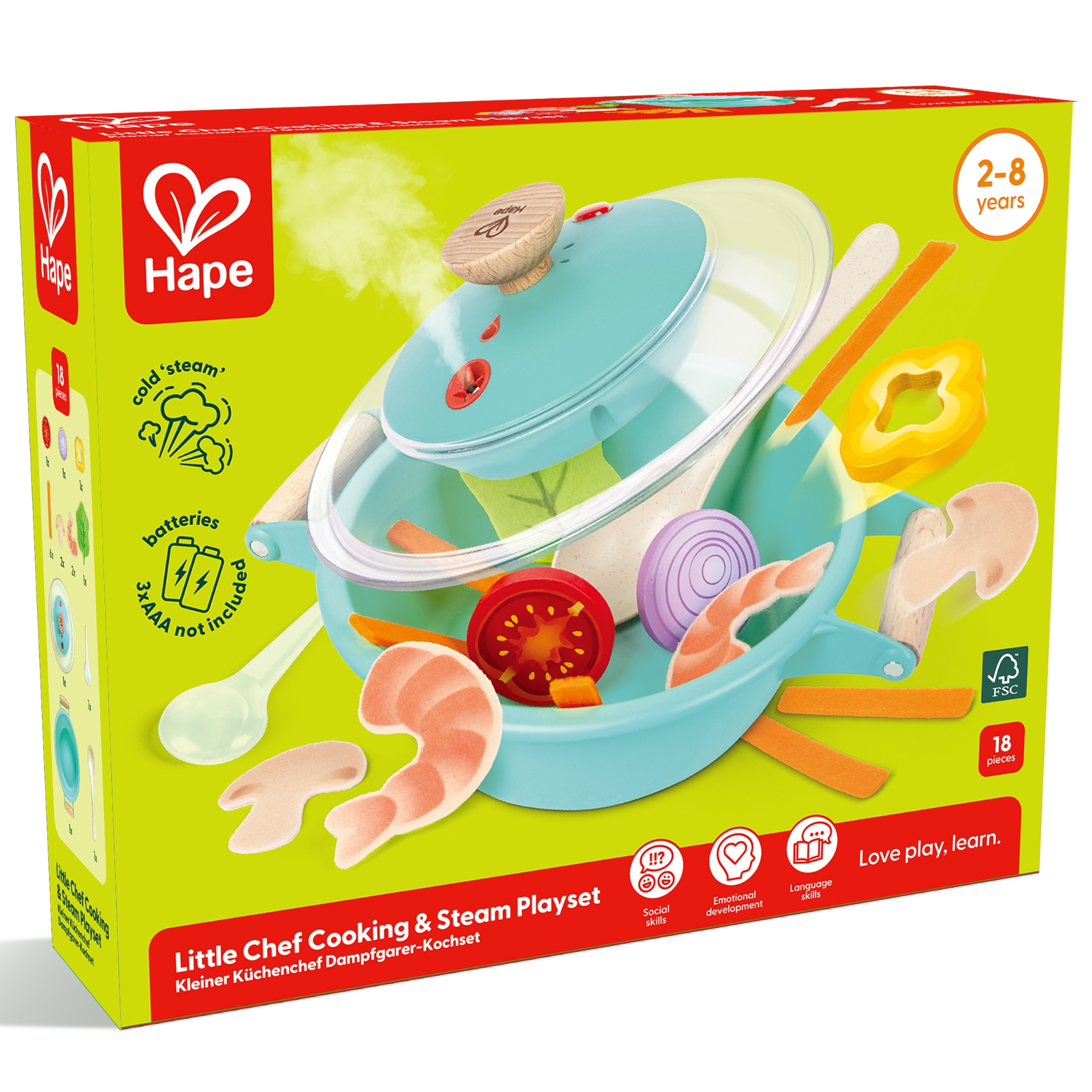 Jucarie – Set de gatit alimente la aburi pentru copii (16 piese)