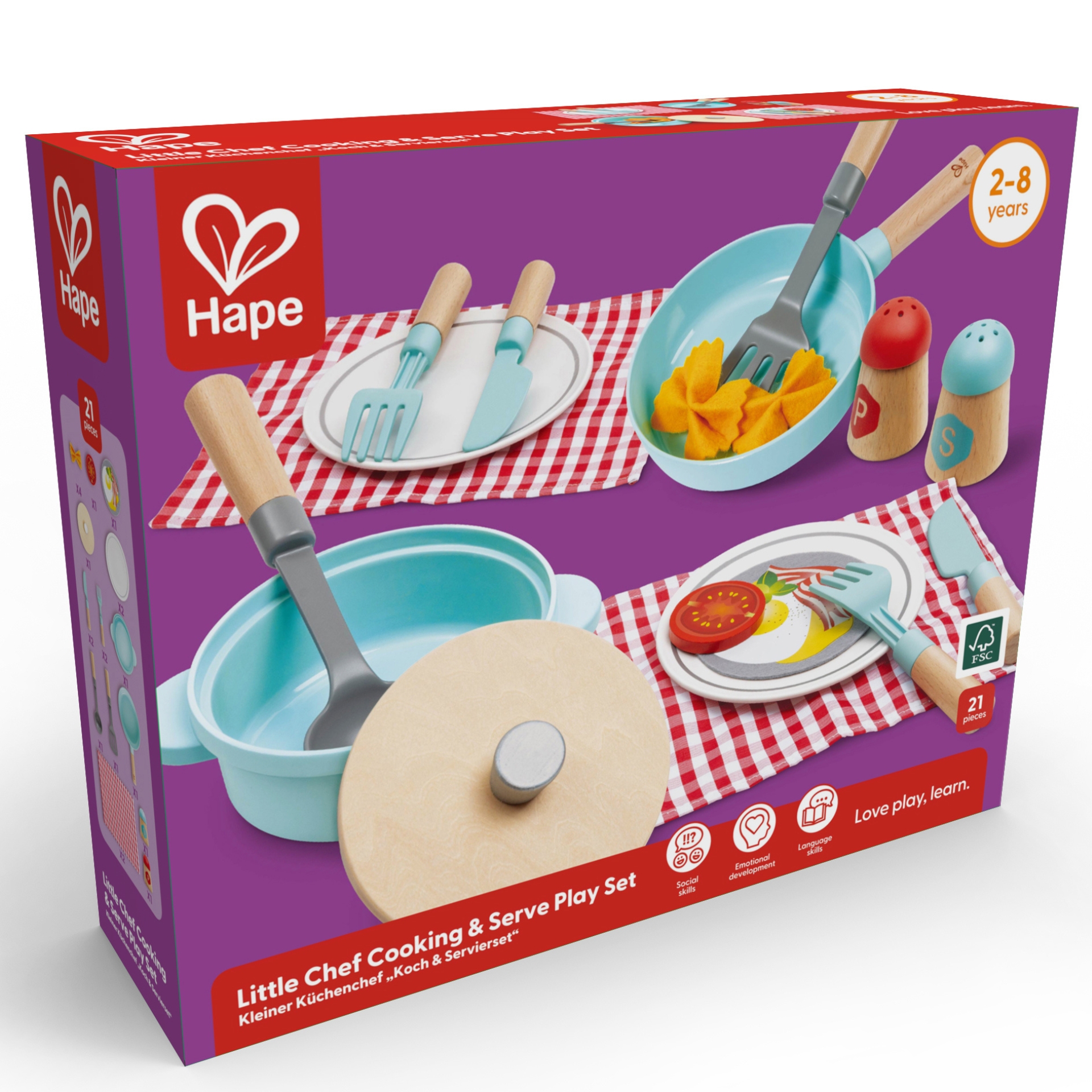 Jucarie copii – Set de joaca micutul Chef pentru gatit si servire (21 piese)