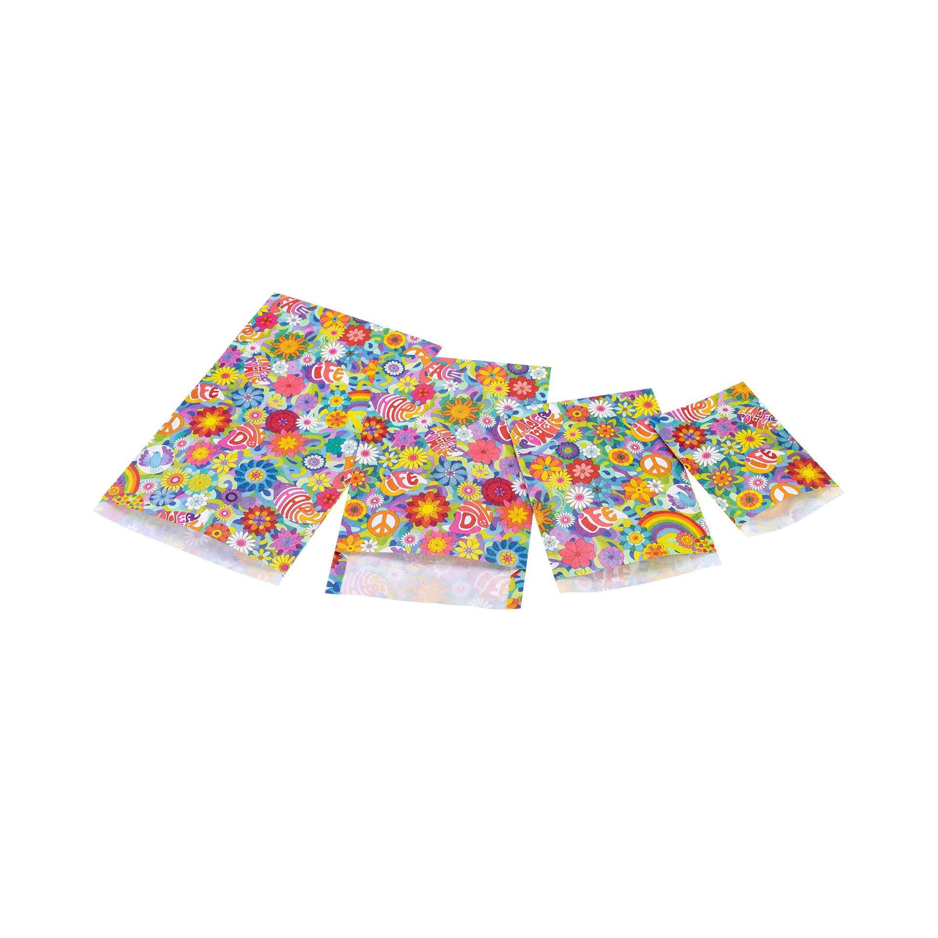 Punga cadou din hartie - Flower Power (XL - 27 x 42cm)