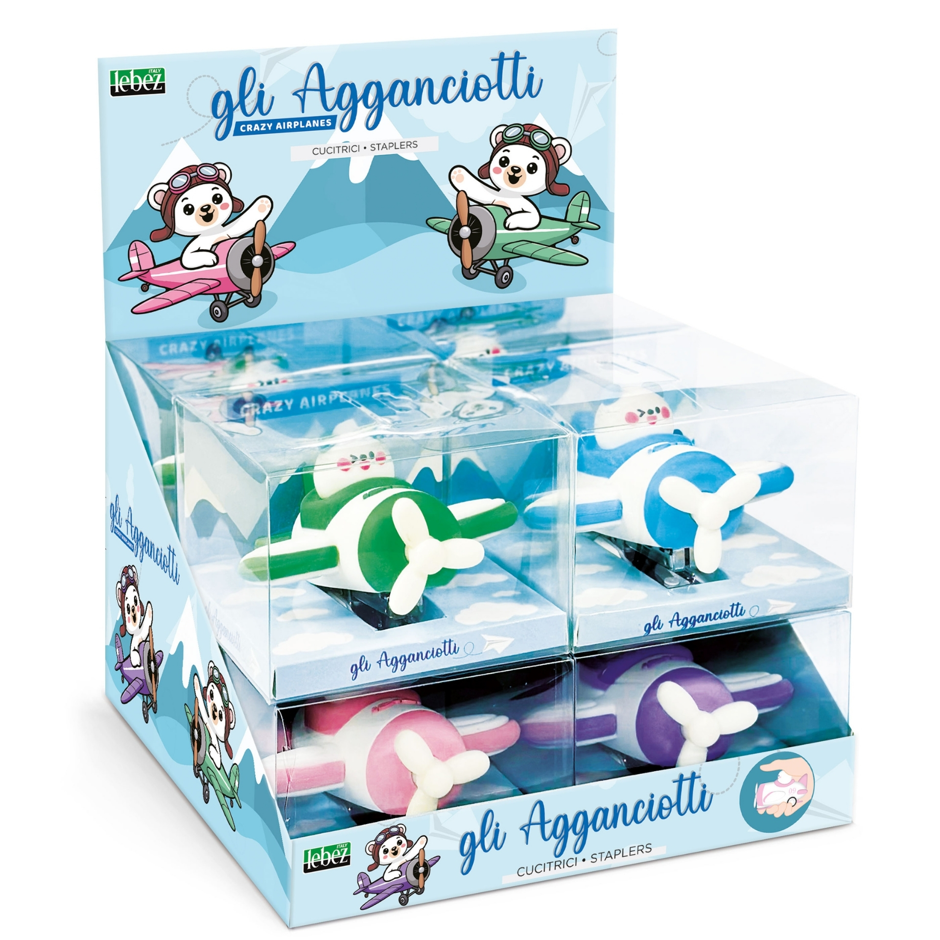 Capsator Crazy Airplanes, 4 culori (8 buc/display)